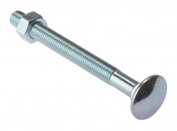 M10x200Dome Cup Square Hexagon Bolt Bright Zinc Plated